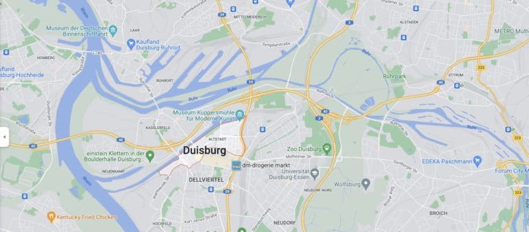 Duisburg Altstadt Karte