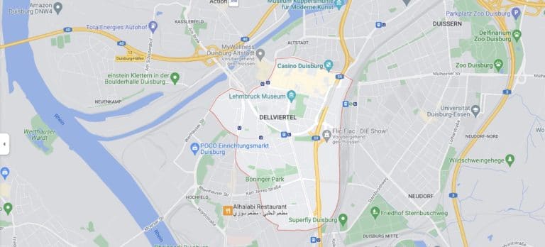 Duisburg Dellviertel Karte