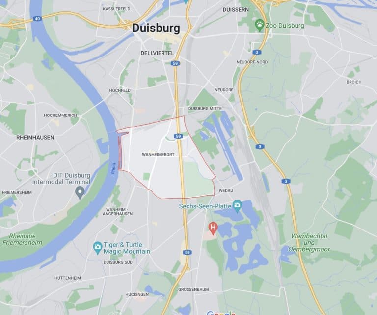 Duisburg Wanheimerort Karte